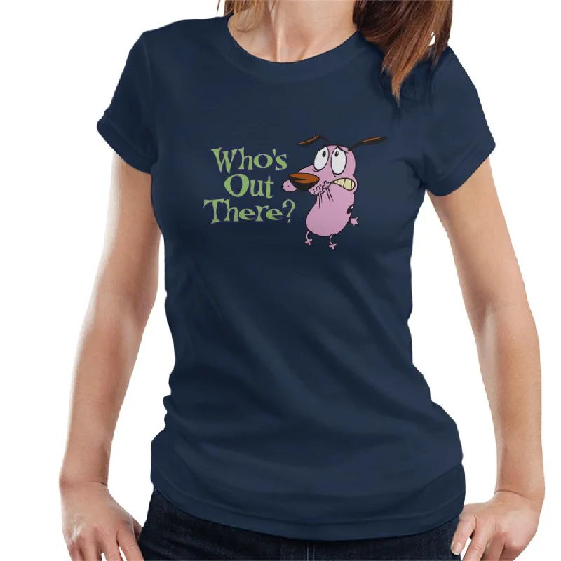 Courage The Cowardly Dog Halloween Who's Out There Women's T-Shirt Rayon Fabric Velvet Fabric Corduroy Fabric Courage The Cowardly Dog Halloween Who's Out There Women's T-Shirt Rayon Fabric Velvet Fabric Corduroy Fabric