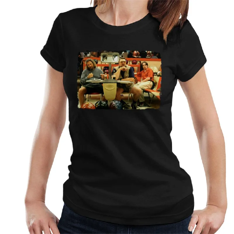 The Big Lebowski The Dude Walter And Theodore Bowling Women's T-Shirt Spandex Blend Rayon Blend Denim Blend The Big Lebowski The Dude Walter And Theodore Bowling Women's T-Shirt Spandex Blend Rayon Blend Denim Blend