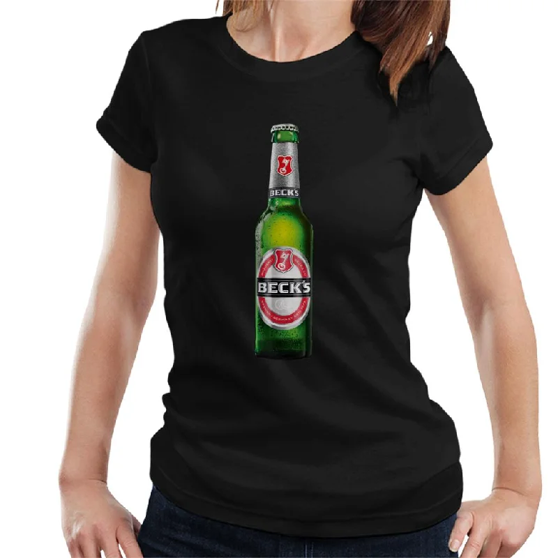 Beck's Bottle Women's T-Shirt Boxy Fit Fitted Loose