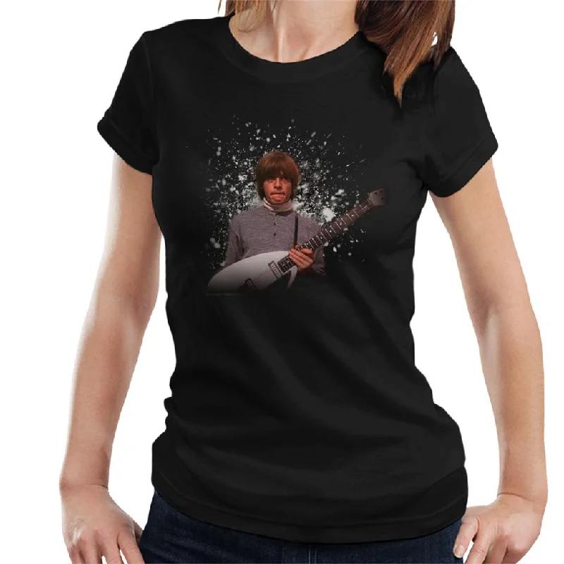 TV Times Brian Jones Rolling Stones Women's T-Shirt Silk Blend Satin Velvet