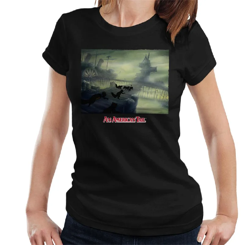 An American Tail Cats Chasing Women's T-Shirt Faux Fur Fabric Real Fur Fabric Shearling Fabric An American Tail Cats Chasing Women's T-Shirt Faux Fur Fabric Real Fur Fabric Shearling Fabric