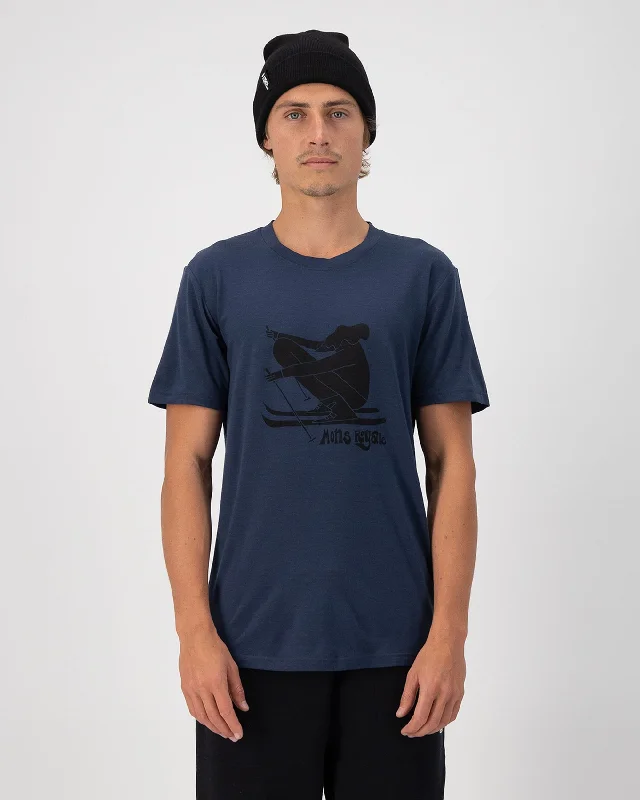 Icon Merino Classic T-Shirt - Midnight Hooded Caped Shawl Collar