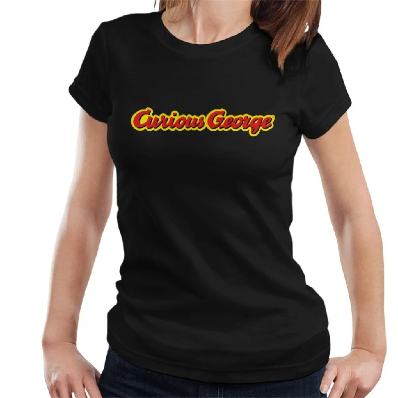 Curious George Classic Logo Women's T-Shirt Hooded Caped Shawl Collar