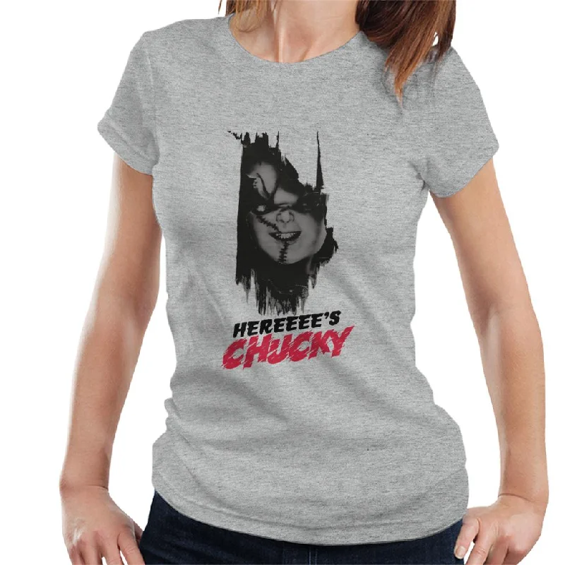 Chucky Hereeees Chucky Women's T-Shirt Basic T-Shirt Crew Neck Short Sleeve