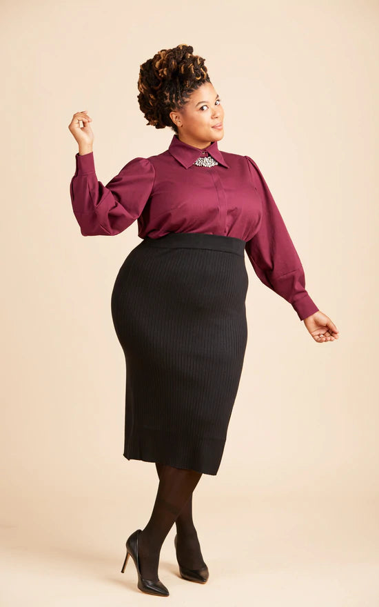 Vernon Shirt (sizes 12 - 32) Asymmetrical Pockets Print