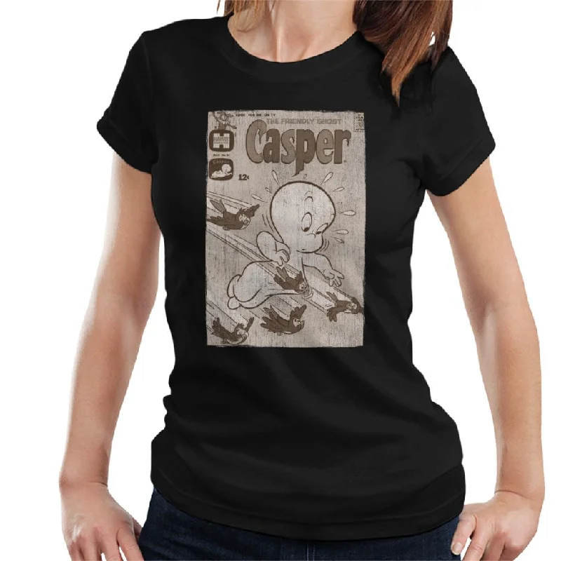 Casper The Friendly Ghost Birds Flying Women's T-Shirt Nylon Fabric Polyester Fabric Spandex Fabric Casper The Friendly Ghost Birds Flying Women's T-Shirt Nylon Fabric Polyester Fabric Spandex Fabric