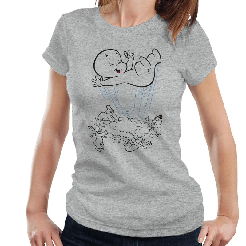 Casper The Friendly Ghost Cloud Bounce Women's T-Shirt Houndstooth Herringbone Solid Casper The Friendly Ghost Cloud Bounce Women's T-Shirt Houndstooth Herringbone Solid