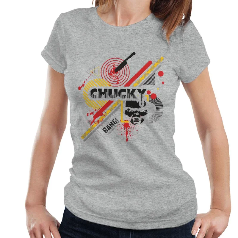 Chucky Bang You Are Dead Women's T-Shirt Fleece Nylon Spandex