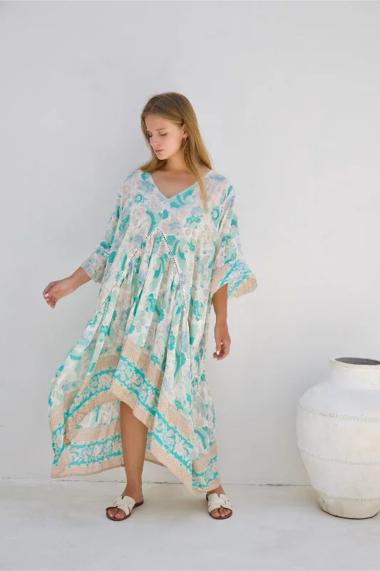 Hilo Dress - Mint Stork Print Tunics Stylish elegant