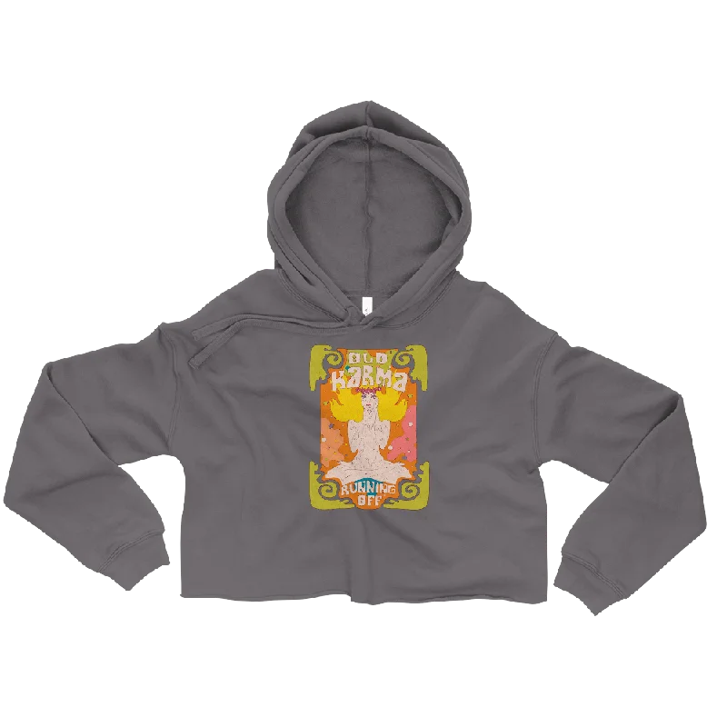 Old Karma Running Off Graphic Crop Hoodie Hoodie with Magnetic Closure Innovative Modern Old Karma Running Off Graphic Crop Hoodie Hoodie with Magnetic Closure Innovative Modern