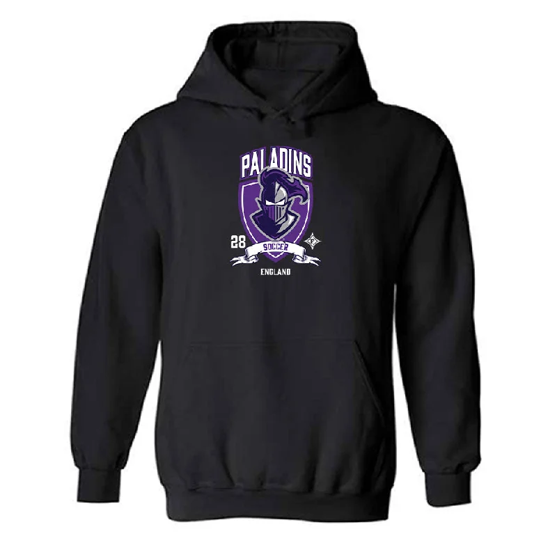 Furman - NCAA Women's Soccer : Alyssa England - Classic Fashion Shersey Hooded Sweatshirt Hoodie with Puffed Sleeves Voluminous Trendy Furman - NCAA Women's Soccer : Alyssa England - Classic Fashion Shersey Hooded Sweatshirt Hoodie with Puffed Sleeves Voluminous Trendy