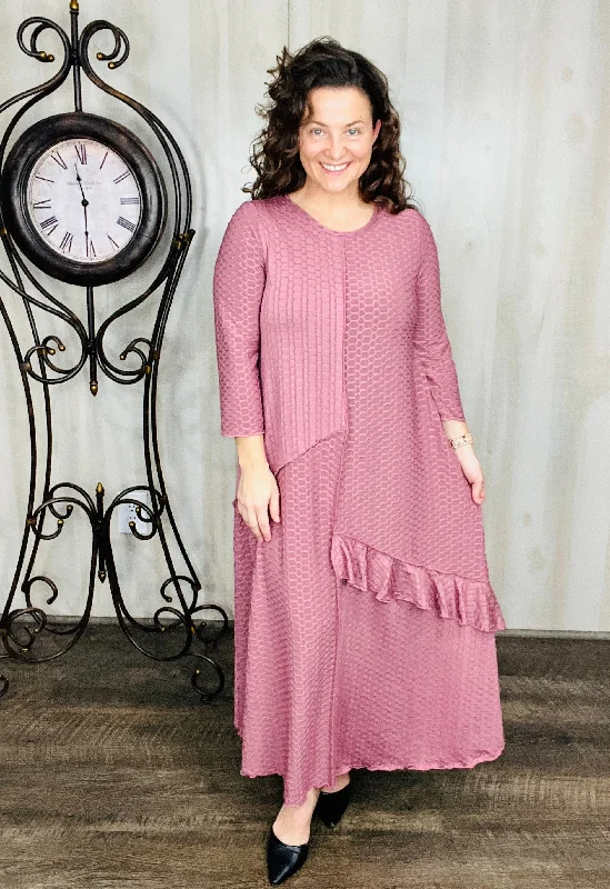🔥DOOR BUSTER "Special Times" Dress- Mauve Tunics Polka dots