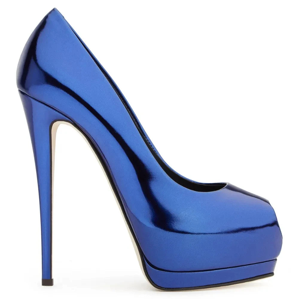 Fashion Women's Peep Toe High Heels Platform Pumps Stilettos Ladies Wedding Party Dress Shoes Blue Black Support Customized Tunics Running lightweight Fashion Women's Peep Toe High Heels Platform Pumps Stilettos Ladies Wedding Party Dress Shoes Blue Black Support Customized Tunics Running lightweight