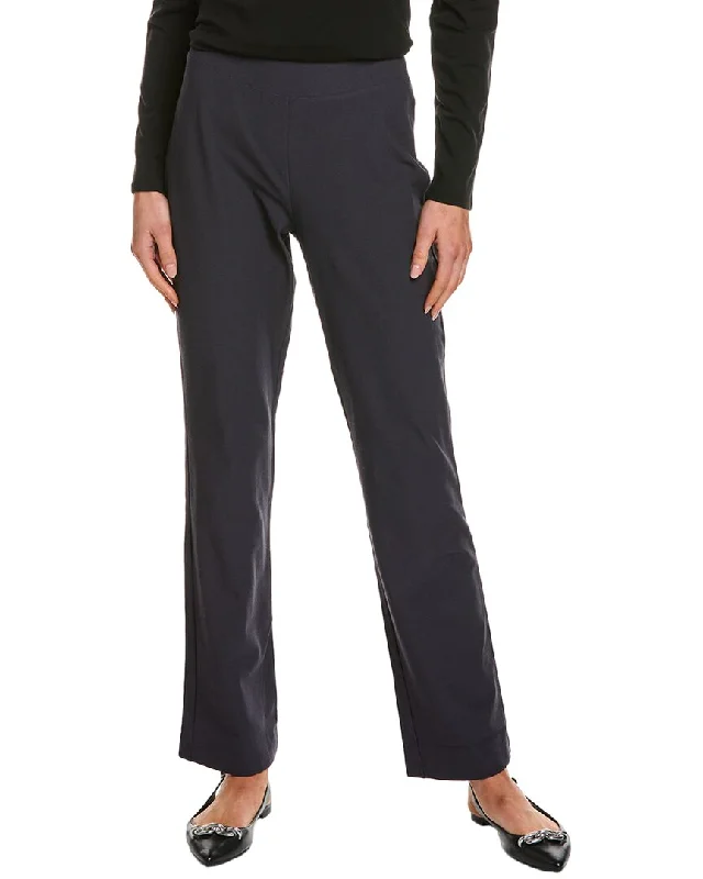 EILEEN FISHER Slim Bootcut Pant Comfy Zip-Up Pants