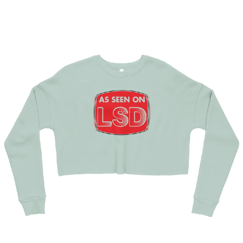 As Seen On Graphic Crop Sweatshirt Hoodie with Drawstring Waist Adjustable Fitted