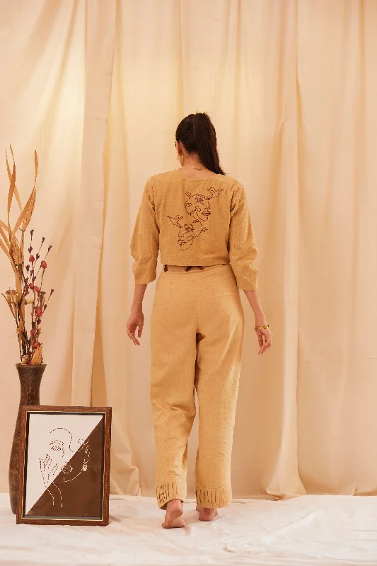 Pale Abstract Pants Comfy Cargo Trousers