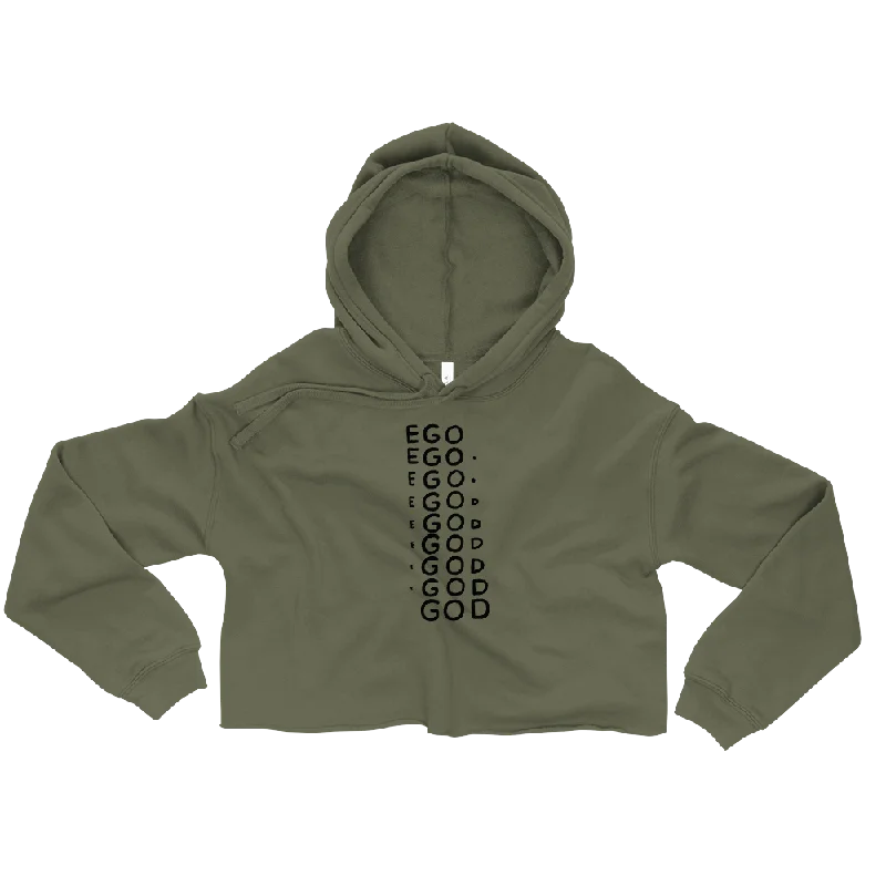 Ego Graphic Crop Hoodie Hoodie with Embroidery Detailed Premium