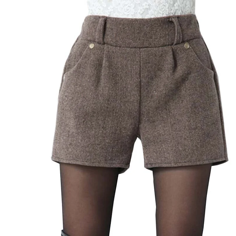 Elastic Waist Women Shorts with Pocket Ladies Short Pants Fashion Solid Bermudas Feminina Elegant Shorts M-XL Classic Straight-Leg Pants Elastic Waist Women Shorts with Pocket Ladies Short Pants Fashion Solid Bermudas Feminina Elegant Shorts M-XL Classic Straight-Leg Pants