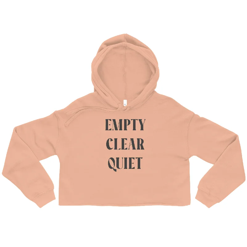 Empty • Clear • Quiet Crop Hoodie Hoodie with Fur Luxurious Winter