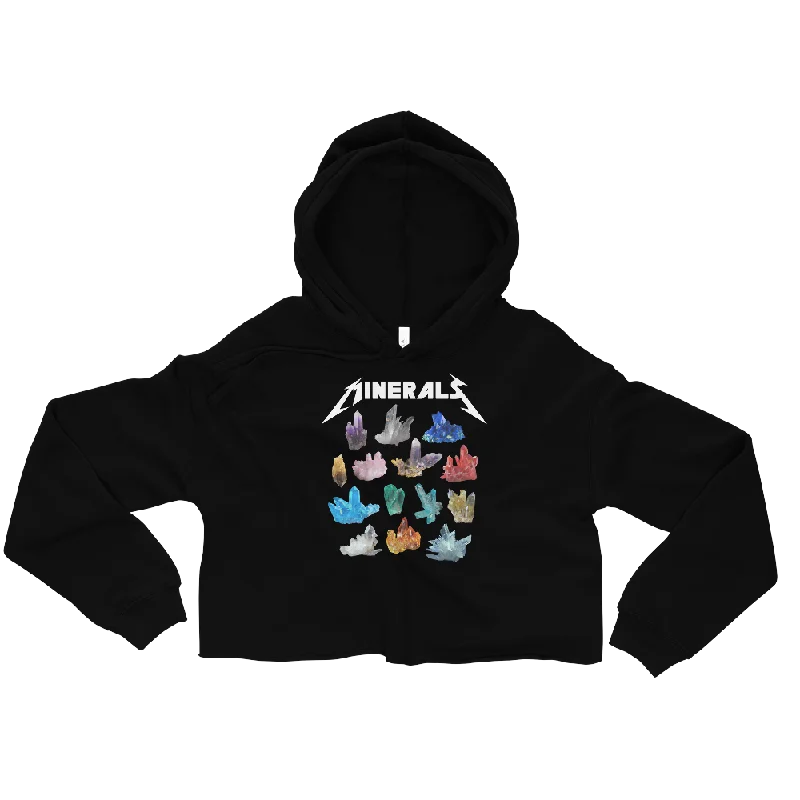 Minerals Graphic Crop Hoodie Hoodie with Zipper Versatile Modern