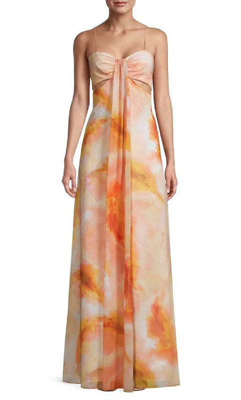 Aidan Mattox MN1E207237 - Coral Long Dress Tunics New arrival