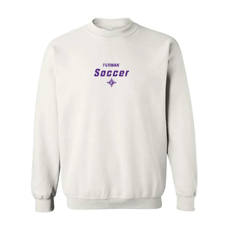 Furman - NCAA Women's Soccer : Alyssa England - Classic Shersey Crewneck Sweatshirt Hoodie with Frayed Bohemian Relaxed Furman - NCAA Women's Soccer : Alyssa England - Classic Shersey Crewneck Sweatshirt Hoodie with Frayed Bohemian Relaxed