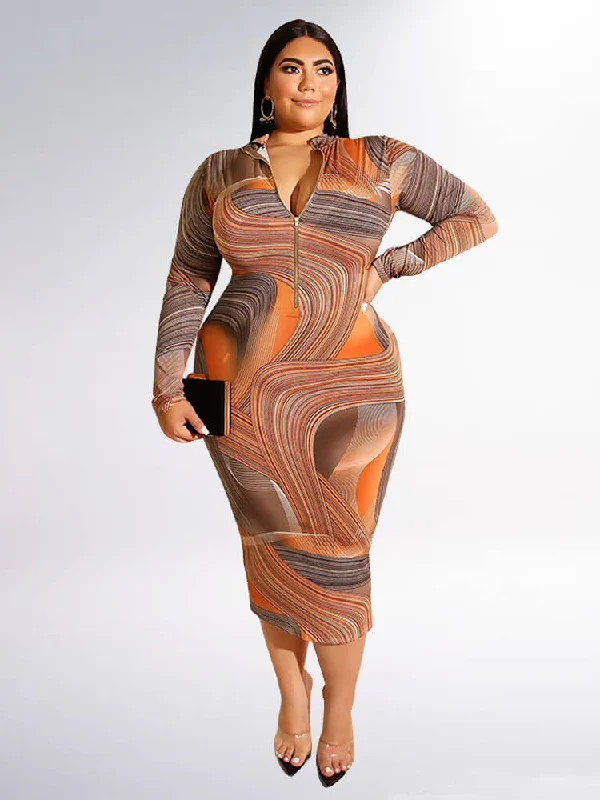 Deep V Neck Midi Pencil Dresses Elegant Long Evening