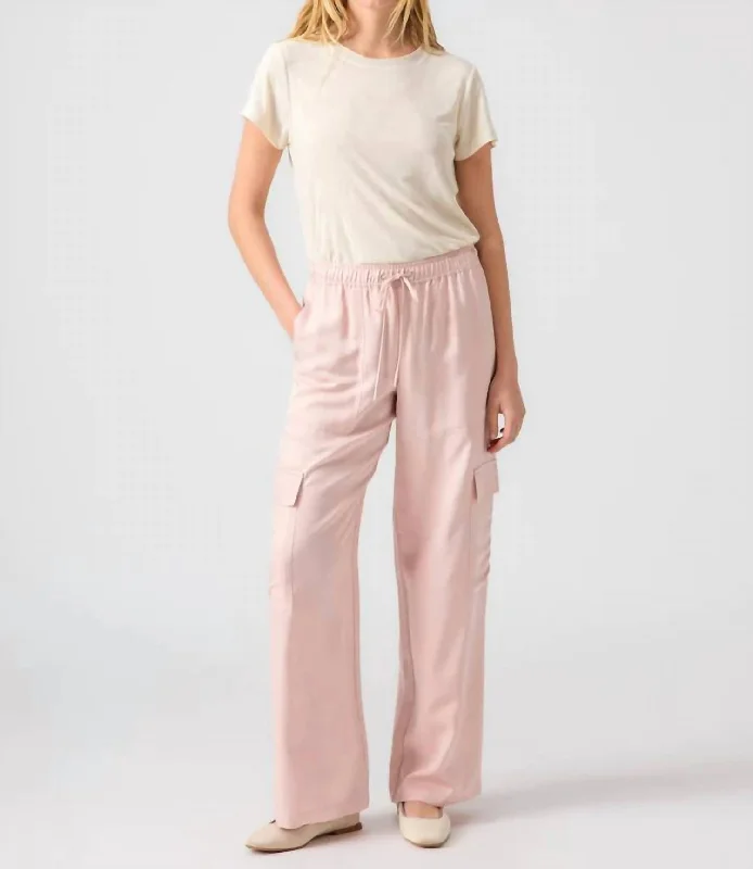 Sapir Cargo Pants In Powder Pink Fashionable Track Pants