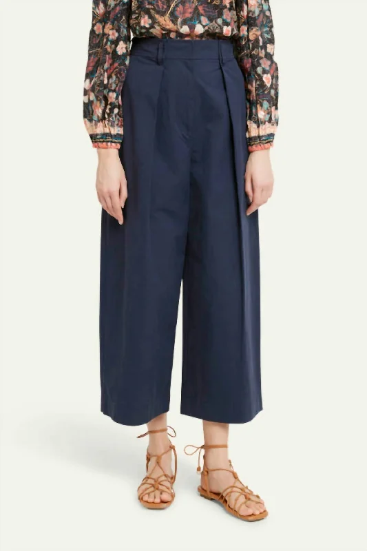 Emery Pants In Midnight Blue Formal Linen Trousers