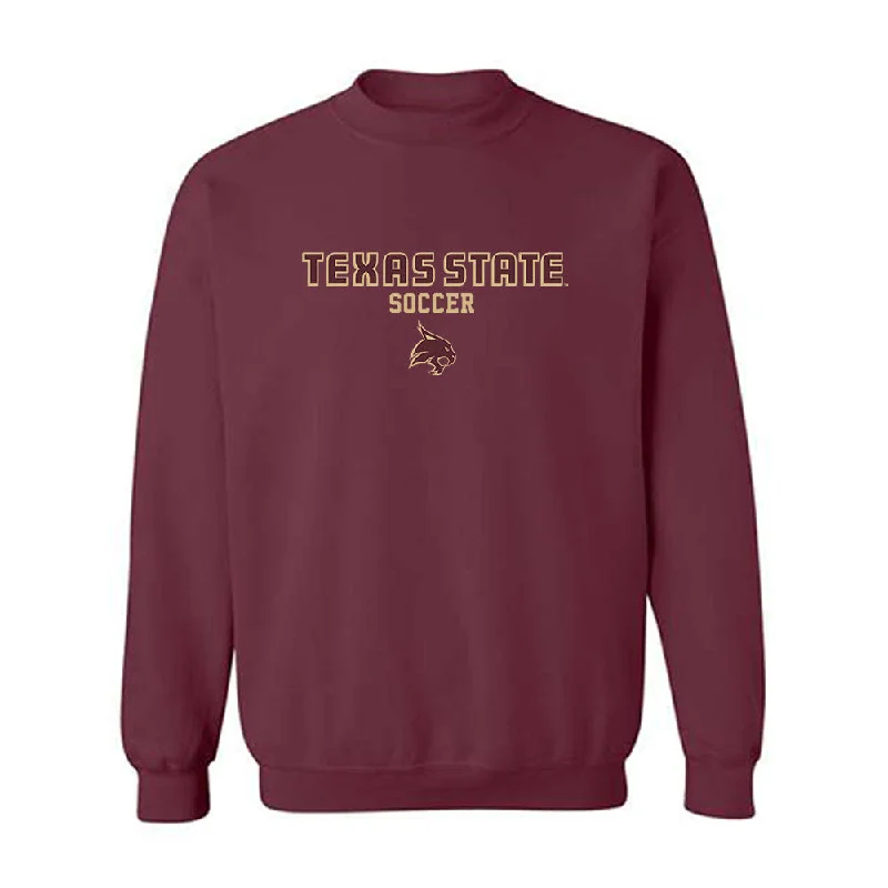 Texas State - NCAA Women's Soccer : Halle Garcia - Classic Shersey Crewneck Sweatshirt Hoodie with Metallic Shiny Futuristic Texas State - NCAA Women's Soccer : Halle Garcia - Classic Shersey Crewneck Sweatshirt Hoodie with Metallic Shiny Futuristic