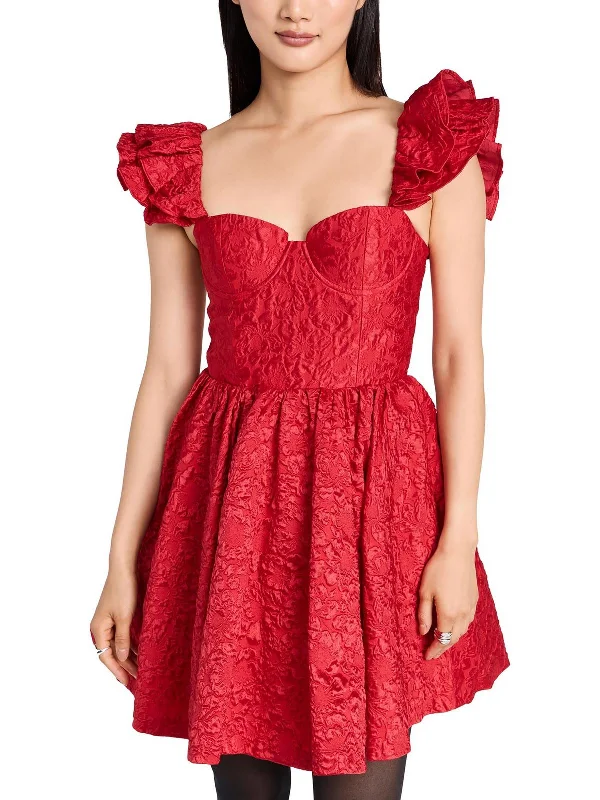 Bina Womens Silk Blend Mini Cocktail And Party Dress Tunics Short Trendy