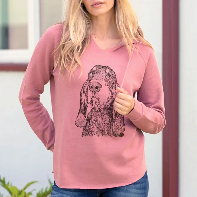 Bare Stu the Black and Tan Coonhound - Cali Wave Hooded Sweatshirt Hoodie Crop Top Short Trendy Bare Stu the Black and Tan Coonhound - Cali Wave Hooded Sweatshirt Hoodie Crop Top Short Trendy