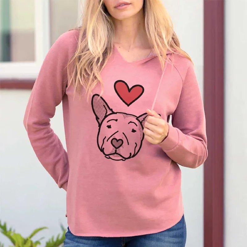 Love Always Pitbull - Archer - Cali Wave Hooded Sweatshirt Hoodie with Contrast Stitching Detailed Premium Love Always Pitbull - Archer - Cali Wave Hooded Sweatshirt Hoodie with Contrast Stitching Detailed Premium
