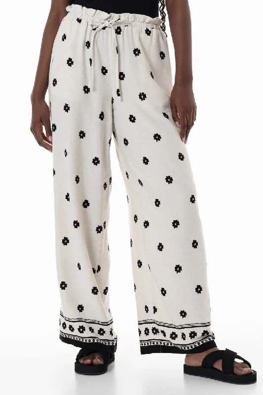 Wide Leg Pants _ 153869 _ Sand Soft Stretch Trousers