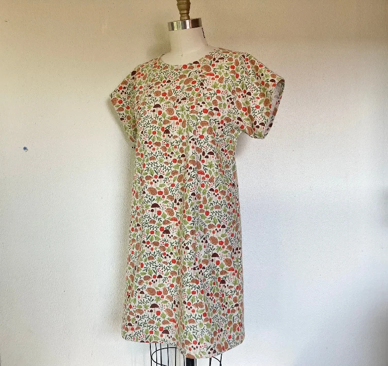 Classic Shift Dress in Woodland Friends - M Only Tunics Chic elegant