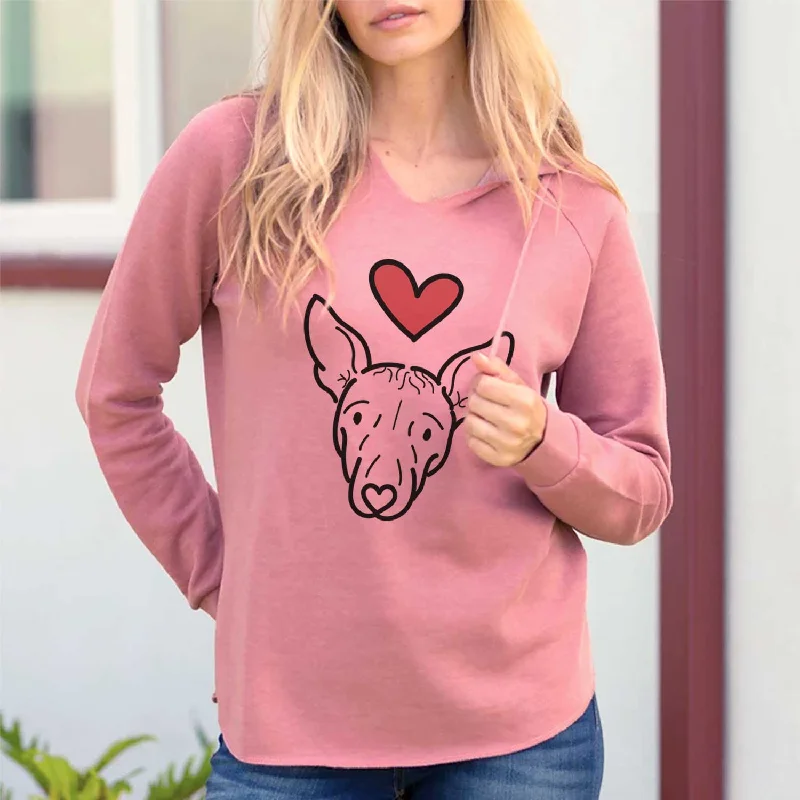 Love Always American Hairless Terrier - Georgia - Cali Wave Hooded Sweatshirt Hoodie with Hem Raw Edge Edgy Unfinished Love Always American Hairless Terrier - Georgia - Cali Wave Hooded Sweatshirt Hoodie with Hem Raw Edge Edgy Unfinished