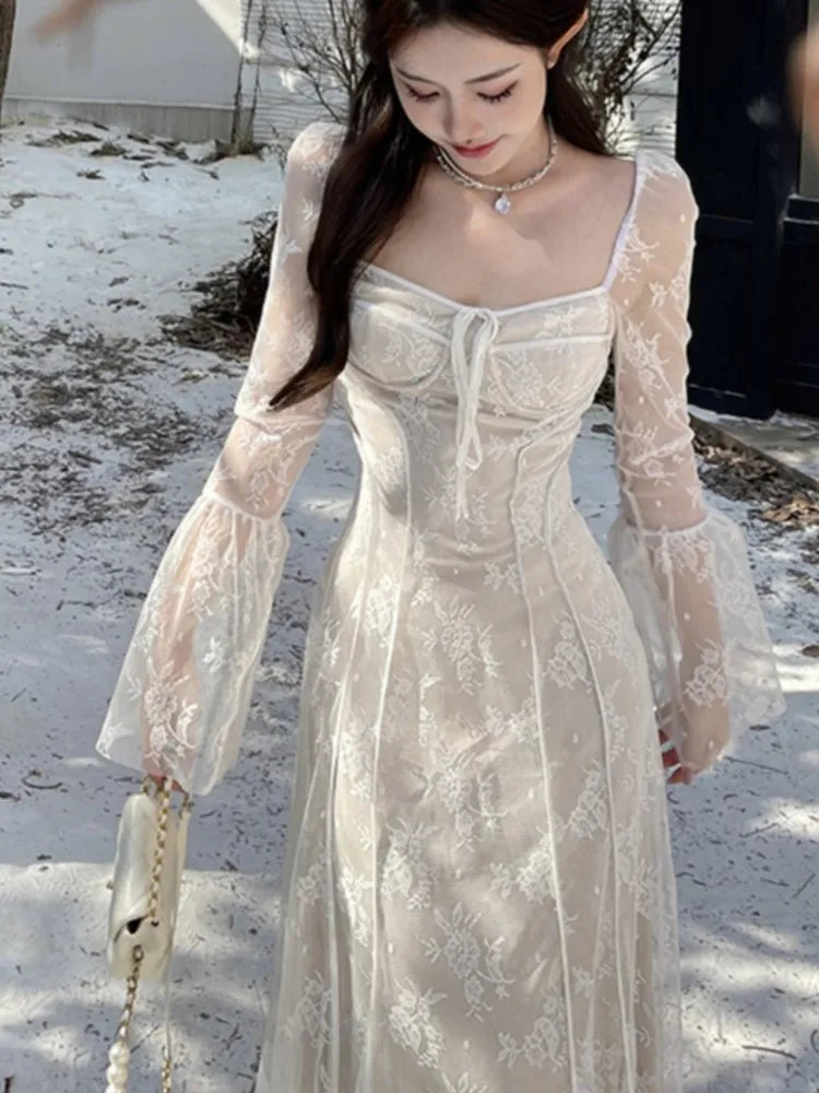 Advbridge New Spring Fashion Dress Elegant Party Dresses For Women Luxury Vintage Solid Bodycon Slim Lace Vestidos Female Prom Robe Mujer Tunics Versatile stylish Advbridge New Spring Fashion Dress Elegant Party Dresses For Women Luxury Vintage Solid Bodycon Slim Lace Vestidos Female Prom Robe Mujer Tunics Versatile stylish