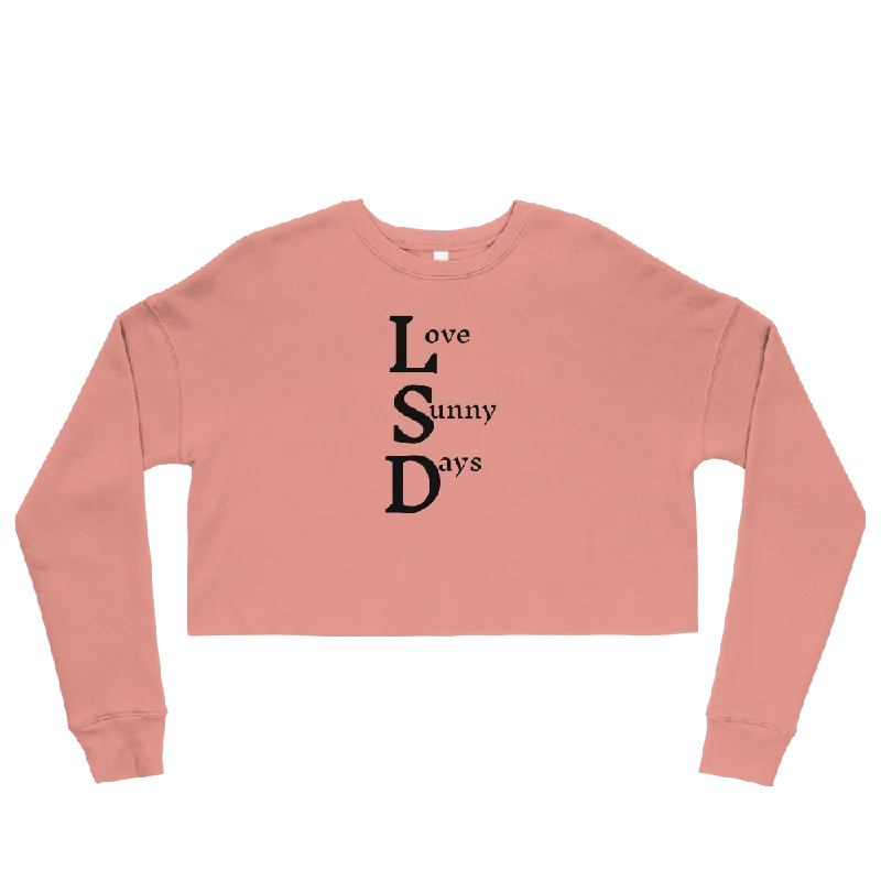 Love Sunny Days Graphic Crop Sweatshirt Hoodie with V-Neck Classic Versatile