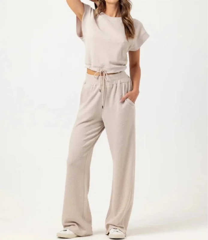 Pryn Pants In Tan Casual Skinny Fit Pants