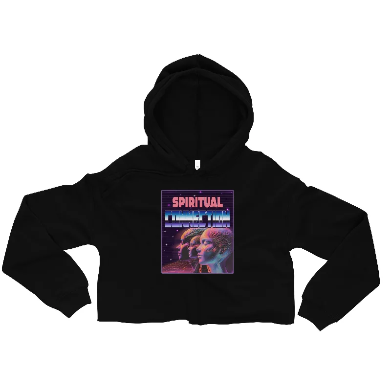 Spiritual Connection Graphic Crop Hoodie Hoodie with Slim Fit Tailored Modern