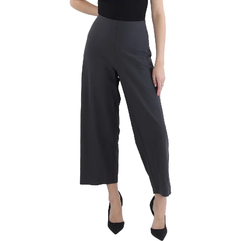 Womens Solid Pull On Straight Leg Pants Stylish Harem Pants