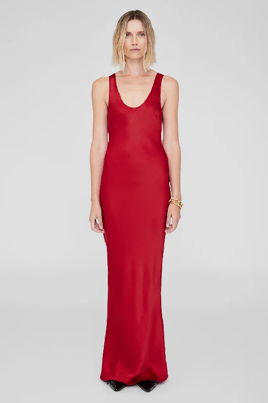 Alison Dress - Scarlet Red Tunics Yoga stretchy