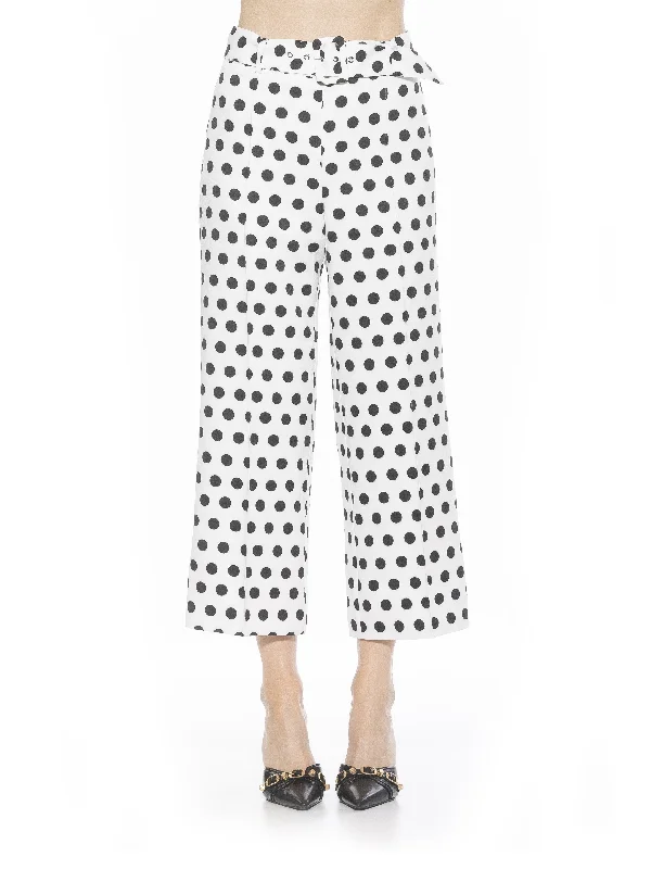 Caden Spotted Pants Elegant Silk Pants