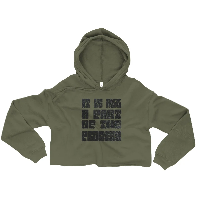 Part Of The Process Graphic Crop Hoodie Hoodie with Longline Fit Extended Stylish