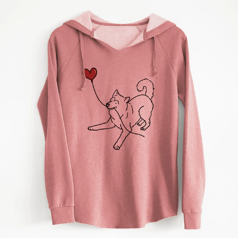 Alaskan Malamute Heart String - Cali Wave Hooded Sweatshirt Hoodie with Pattern Geometric Abstract Alaskan Malamute Heart String - Cali Wave Hooded Sweatshirt Hoodie with Pattern Geometric Abstract