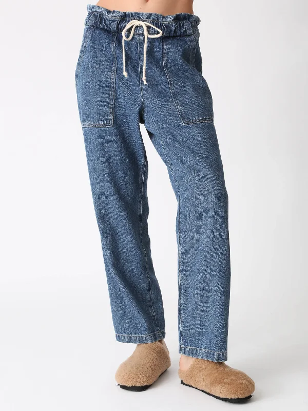 Denim Easy Pant Trendy Tapered Pants
