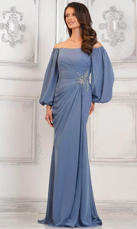 Marsoni by Colors MV1285 - Jeweled Ruche Evening Dress Tunics Essential wardrobe