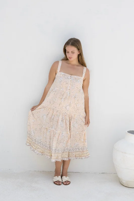 Ivy Dress - Peachy Print Tunics Chic fashionable