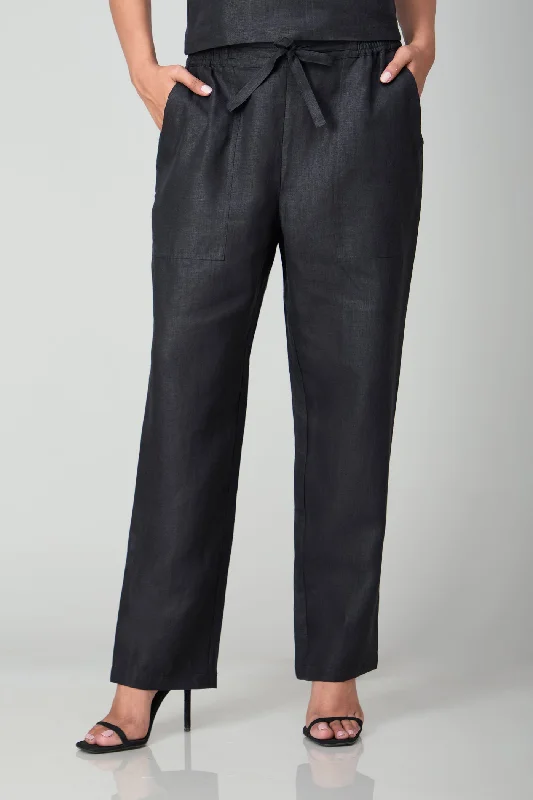 Hemp Black Pants Lightweight Jogger Pants