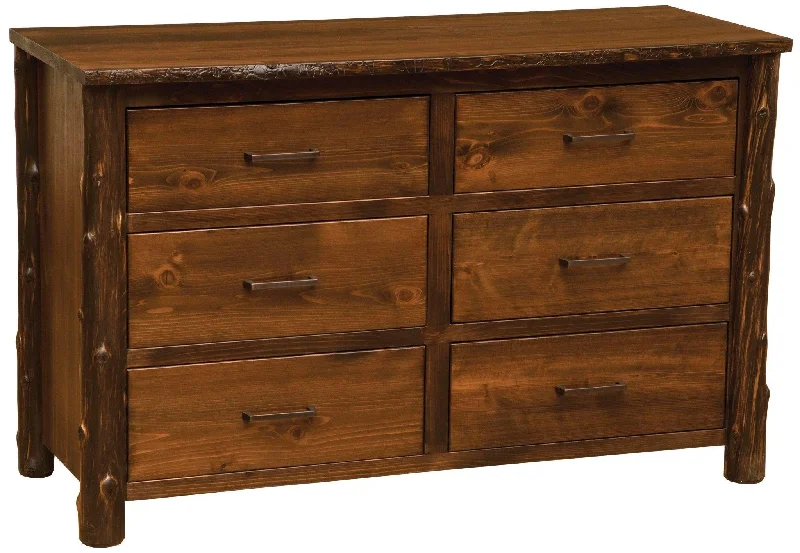North Woods Rustic Cedar 6 Drawer Dresser Tunics Silk luxurious
